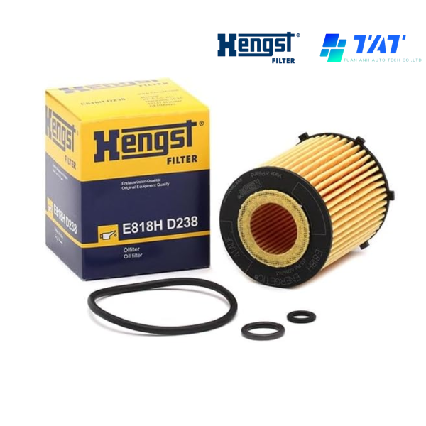 E818H D238 (4) - TAT Filter Lọc Nhớt Hengst E818H D238 | MERCEDES A+B+C+E+S-CLASS CLA CLS GLA GLB GLC GLK SLC SLK