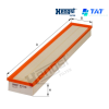 Hengst E1234L (1) - TAT Filter Lọc gió động cơ Hengst E1234L PORSCHE (PANAMERA (970)) 03/09 - 12/17