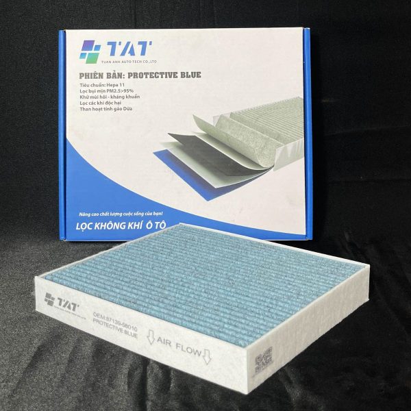 Lọc gió điều hòa TAT-Protective Blue | 87139-58010 Toyota Camry, Innova, Altis, Vios, Fortuner