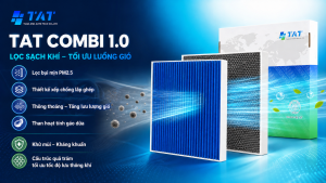 TAT Combi 1.0 - TAT Filter Banner quảng cáo TAT COMBI 1.0 quảng bá lọc khí và tối ưu luồng gió với các bộ lọc xanh. (tiêu đề: TAT COMBI 1.0)